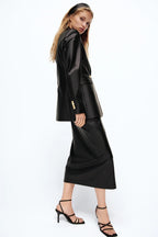 Temperament Pocket Decorated With A Button Coat