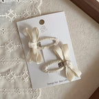 New Autumn And Winter Deciduous Color Series Cotton Tape Bow Hair Accessories