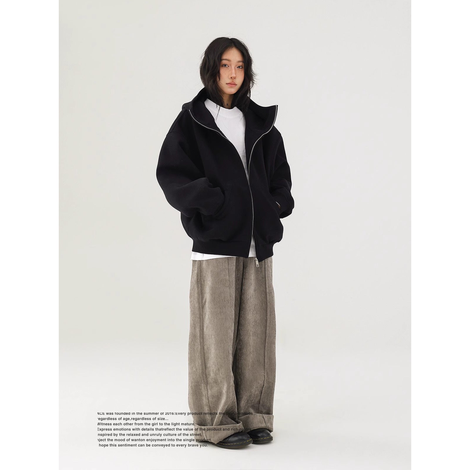 American-style Retro Street High-grade Profile Hooded Sweater