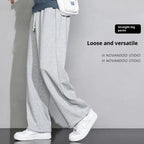 New Loose Straight Gray Sweatpants Spring And Autumn