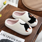 Cotton Slippers Women's Home Winter Animal Embroidery Warm
