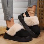 Elastic Band Snow Thick Soled Warm Cotton Shoes