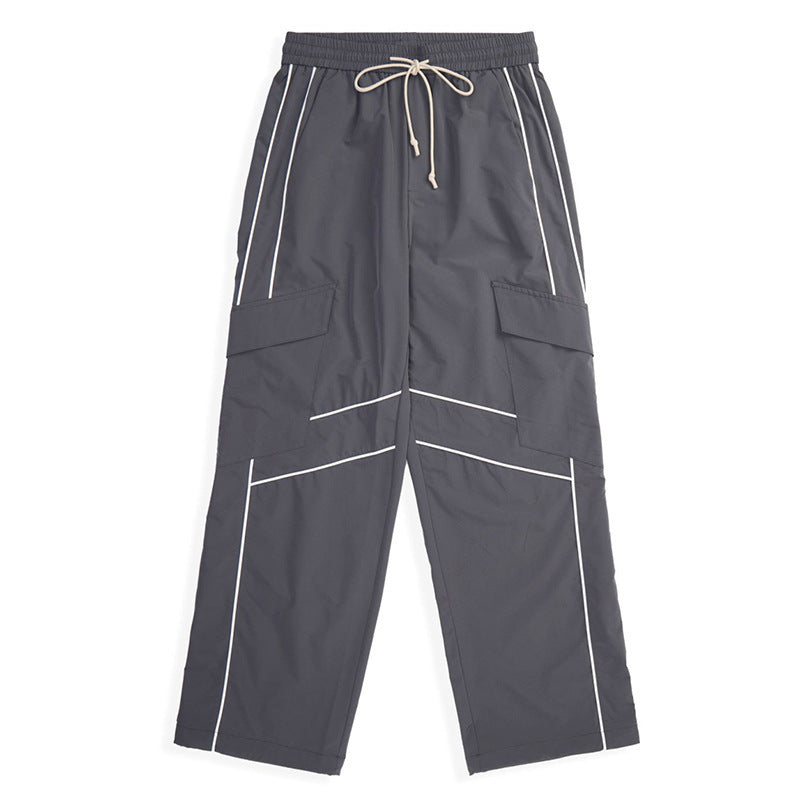High Street Straight Loose Cargo Pants Men