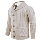 New Men's Long-sleeve Cardigan Sweater Coat Plus-sized