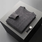 Men's Double-strand Thickened Jacquard Knitted Sweater Casual Business Warm