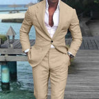 Men's Solid Color Casual Fashion Suit Pants Suit