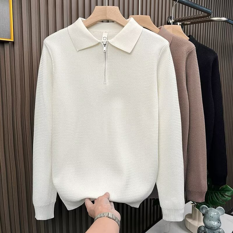 Trendy Brand Pu Shuai Men's Autumn And Winter High-grade Half Zipper Sweater