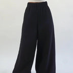 Large Size Summer Silk Ice Wide Leg Pants Women's High Waist Slimming Loose
