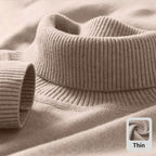 Knitted Sweater Men Soft Skin-friendly Casual Warm High-neck Sweater