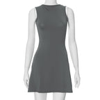 Backless Ruffles Casual Package Hip Dress