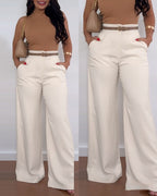 Solid Color BASIC Versatile Casual Flared Pants