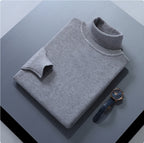 High Lapel Sweater Solid Color Casual