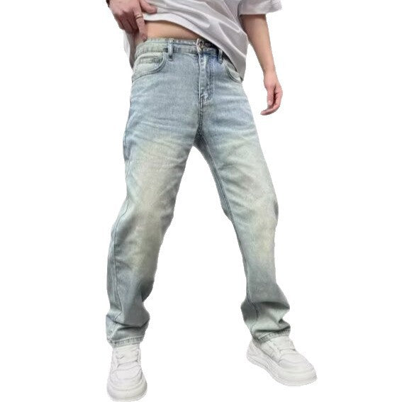 Light Blue Casual Stretch Stylish Versatile Straight Slim Pants