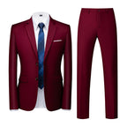 Two-piece Suit With Two Buttons For Wedding