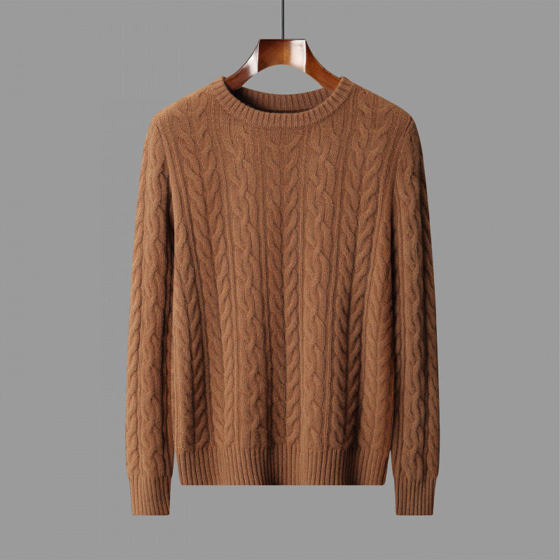 New Men's Round Neck Loose Sweater