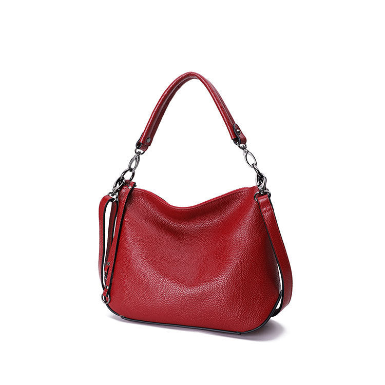All-match Crossbody Bag Closed-toe Layer Cowhide Portable