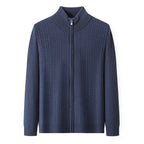 Thickened Zipper Stand Collar Knitted Coat Fashion Twisted Sweater