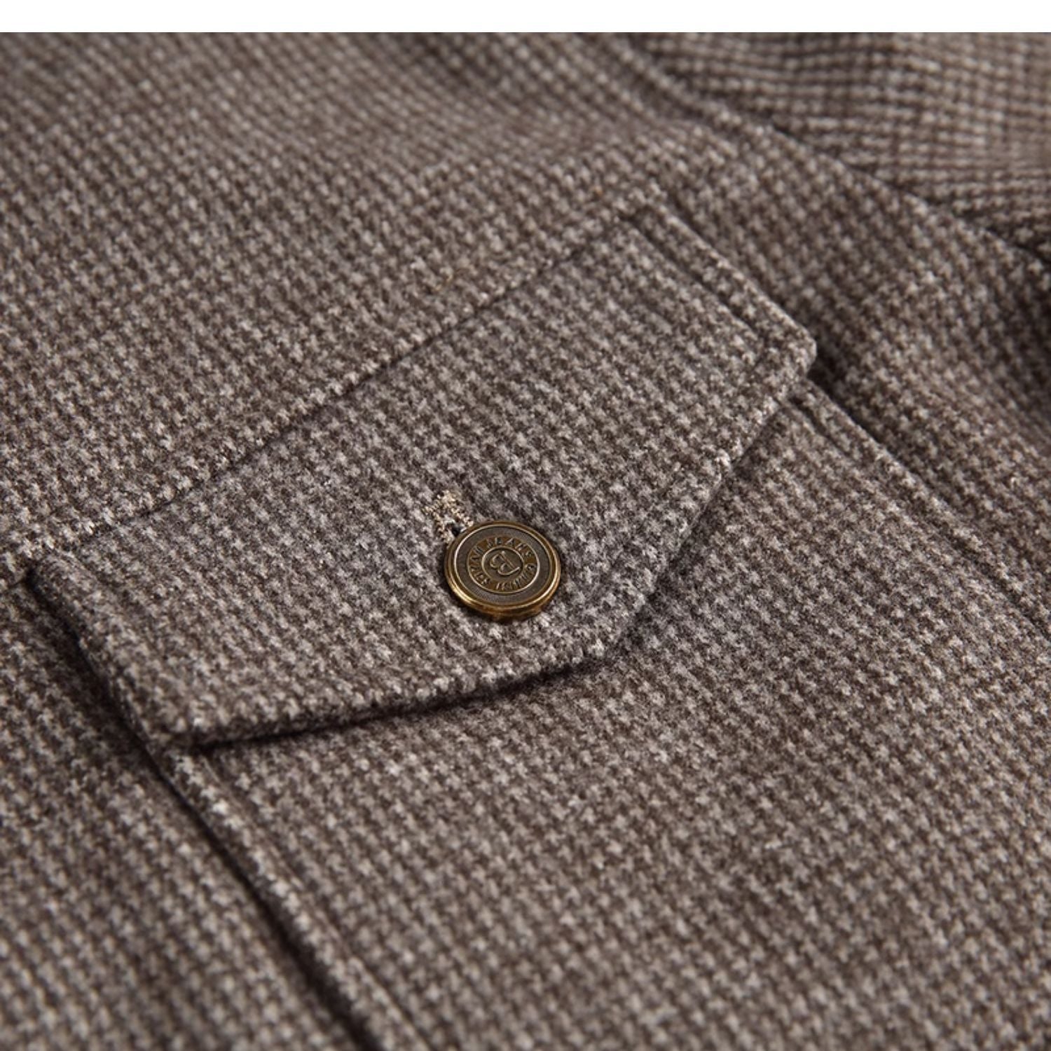 Plaid Jacket For Men With Slim Lapels