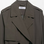 Temperament Women's Hydrophobic Windproof Double Breasted Trench Coat