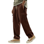 Multi-pocket Loose Wide Leg Casual Trousers