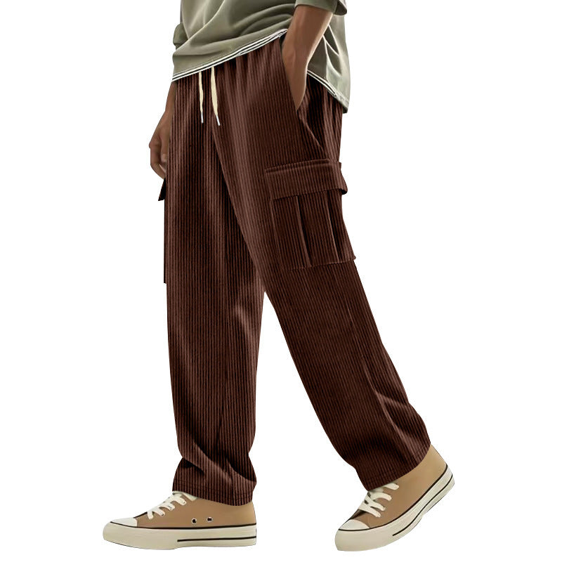 Multi-pocket Loose Wide Leg Casual Trousers