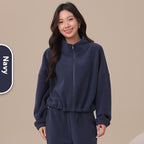 Aoli Velvet Sports Jacket For Women Loose Lapel Yoga