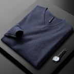 Fine Wool Thick Warm V-neck Sweater