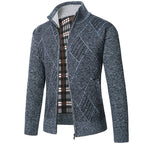 Fashion Men's Sweater Stand Collar Zipper Cardigan Outerwear