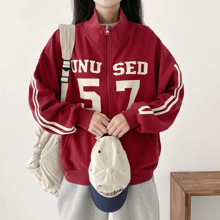 Design Sense Niche Couple Coat High Street Two Bars Raglan