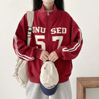 Design Sense Niche Couple Coat High Street Two Bars Raglan