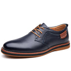Men's Leather Shoes Plus Size Fashion Handmade Stitching