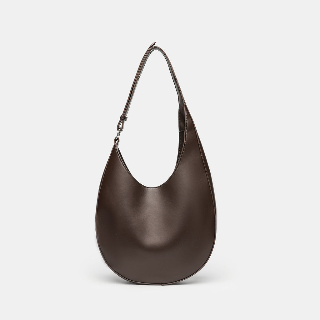 Semicircle One-shoulder PU Leather Crossbody Women's Tote Bag