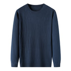 Spring And Autumn Middle-aged Men's Solid Color Sweater