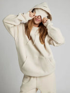 Colorful Couple Hoodie With Drawstring Eye Mask