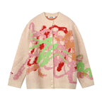 Sweater Round Neck Graffiti Colorful Top Men