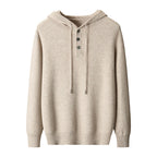 Men's American-style Warm High-grade Button Hoodie Sweater