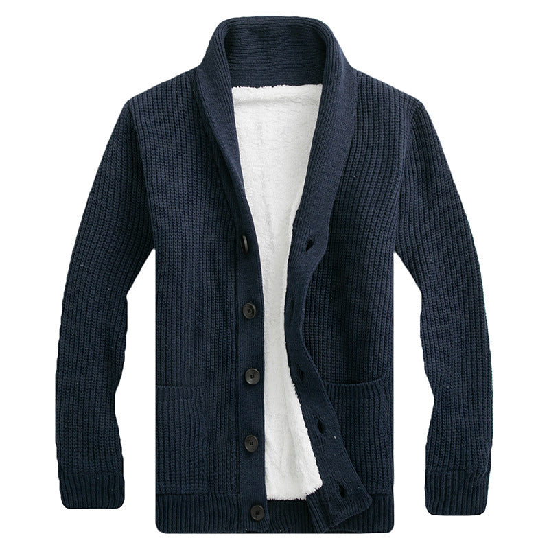Autumn And Winter Sweater Knitwear Men's Cardigan Lapel