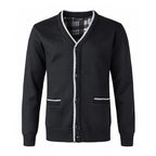 Autumn And Winter Fleece-lined Thickened V-neck Cardigan Cotton Knitwear Dad Coat