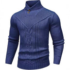 Stand Collar Classic Twisted Pullover Sweater