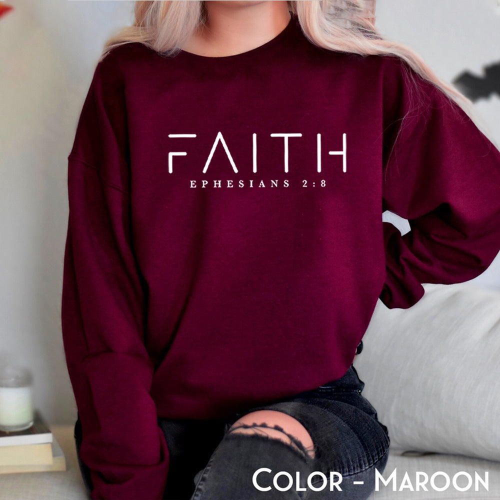 Trendy Faith Sweatshirt Bible Verse Shirt Christian Clothing
