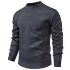 Fleece-lined Thick Round Neck Knitted Undershirt