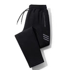 Men's Versatile Straight-leg Casual Cropped Pants Loose With Cuffed Hem