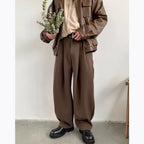 Spring And Autumn Japanese Retro Wide-leg Drape Suit Pants Men's Loose