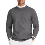 New Men's Round Neck Sweater Long Sleeve Knit