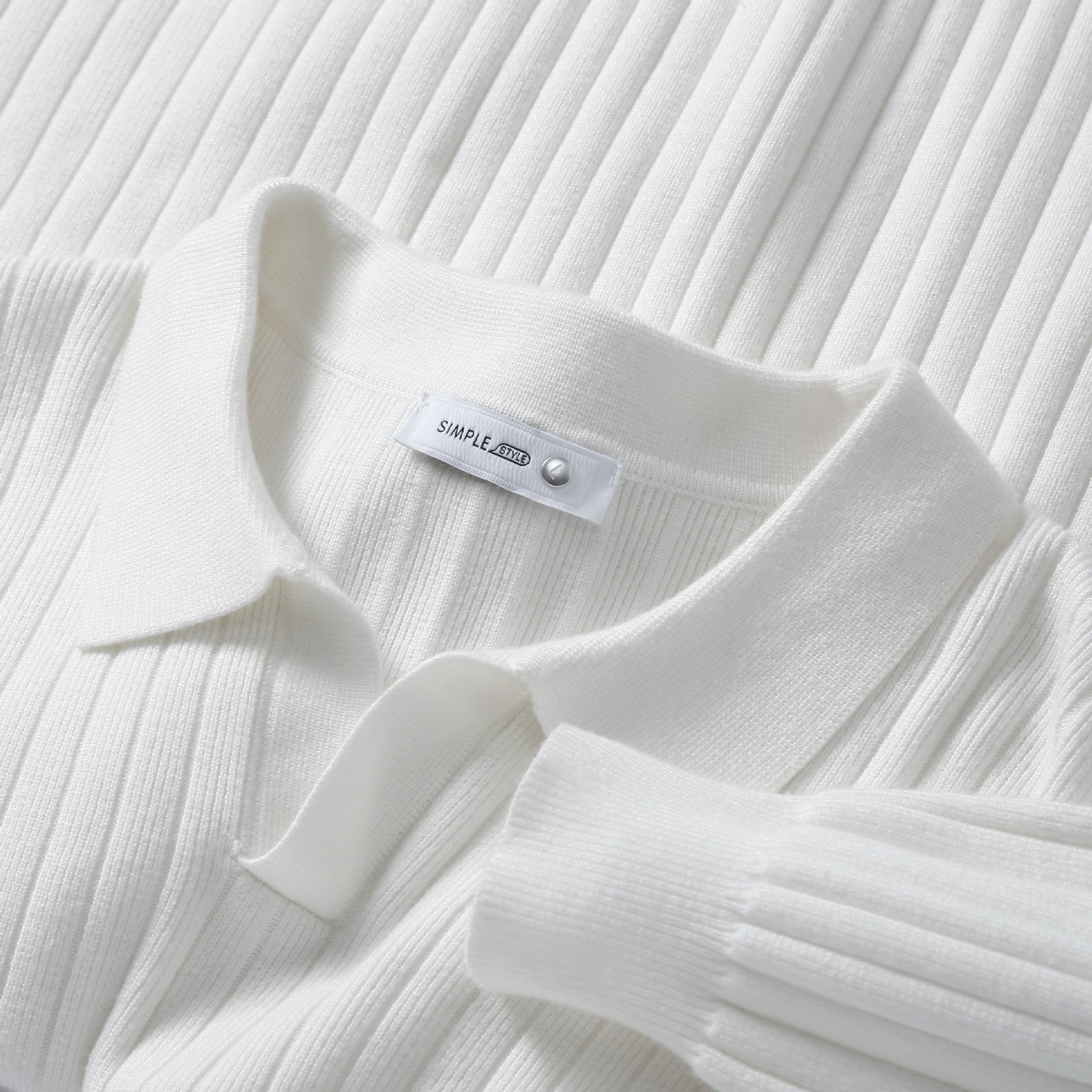 Men's Vertical V-neck Young Lapel Casual Sweater