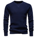 Round Neck Fashion Solid Color Sweater Men's High Quality Business Casual Knitted Men's Sweater