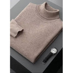 High Lapel Sweater Solid Color Casual