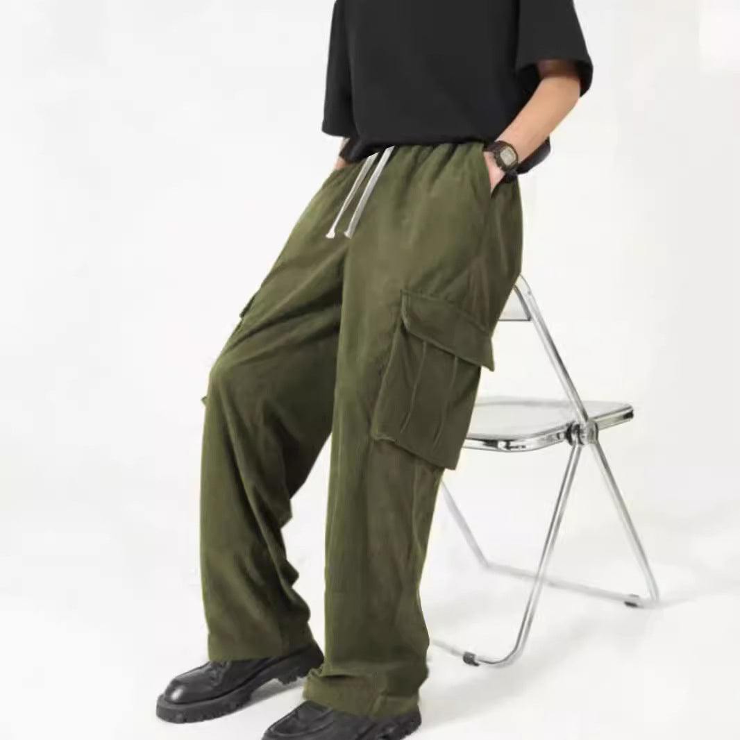 Fashion Casual Sports Corduroy Multi-pocket Work Pants