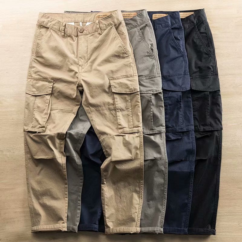 Simple Multi-pocket Men's Labor Protection Pants