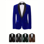 Men's Velvet Blazer With Shawl Collar Wedding Prom Single Button Dress
